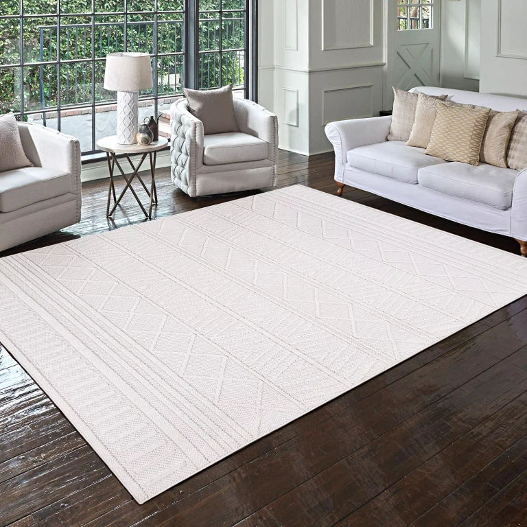 Malini Area Rug:- Olivia Cream, 6'6'x9'6'