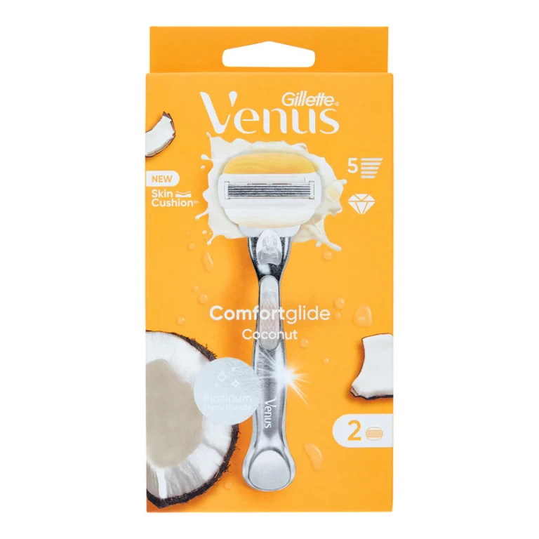 Venus Comfortglide Coconut Plus Women's Razor Olaz 5 Blades, 1 Handle + 2 Women's Razor Blades 1 unit