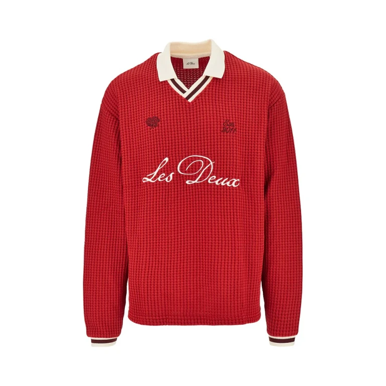 LES DEUX Knitted polo shirt with logo embroidery Man S