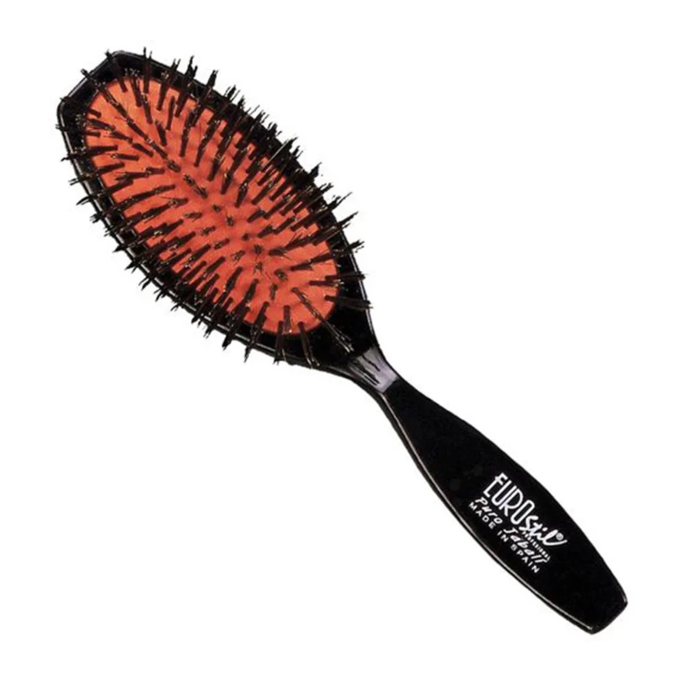 Pure boar bristle accordion brush Eurostil 1 unit