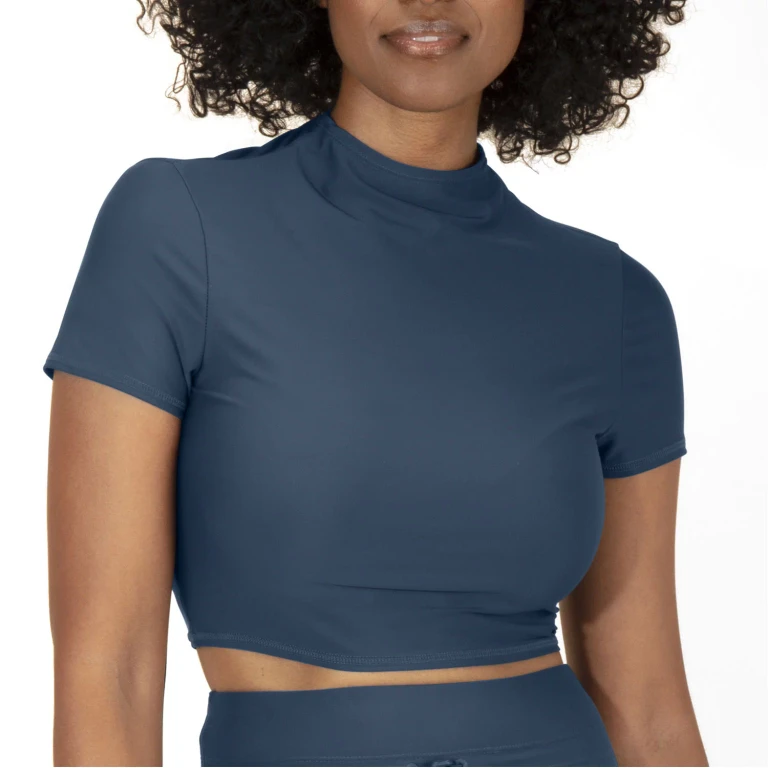 Women's Ss Rashguard Navy XL:- Navy - Online Only, XL