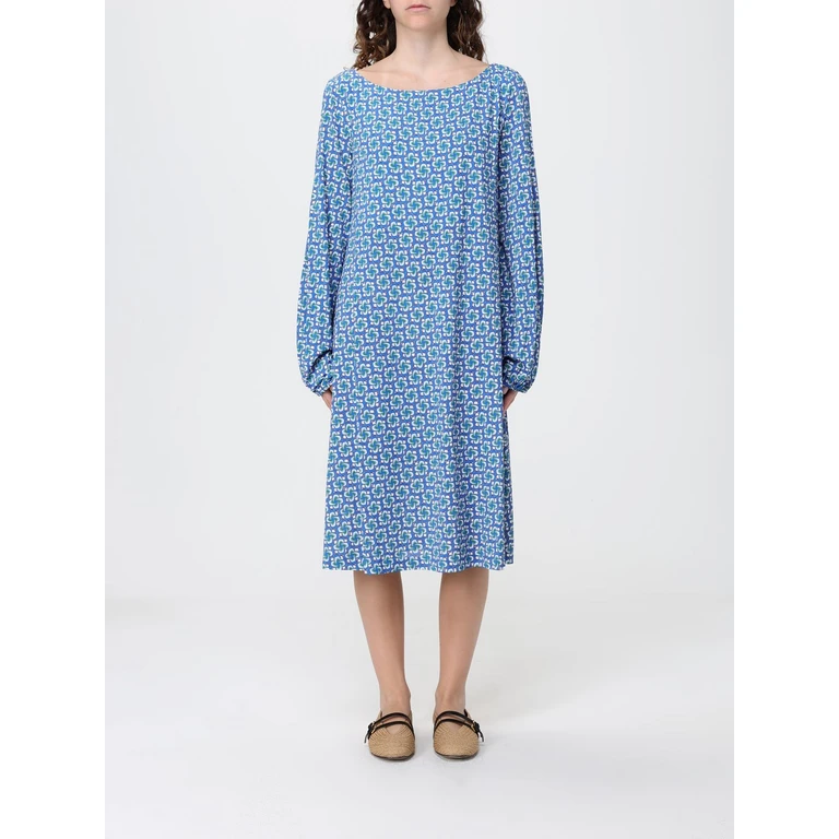Boat Neck Floral Print Mini Tunic in Viscose Jersey (JF668970675A8190)