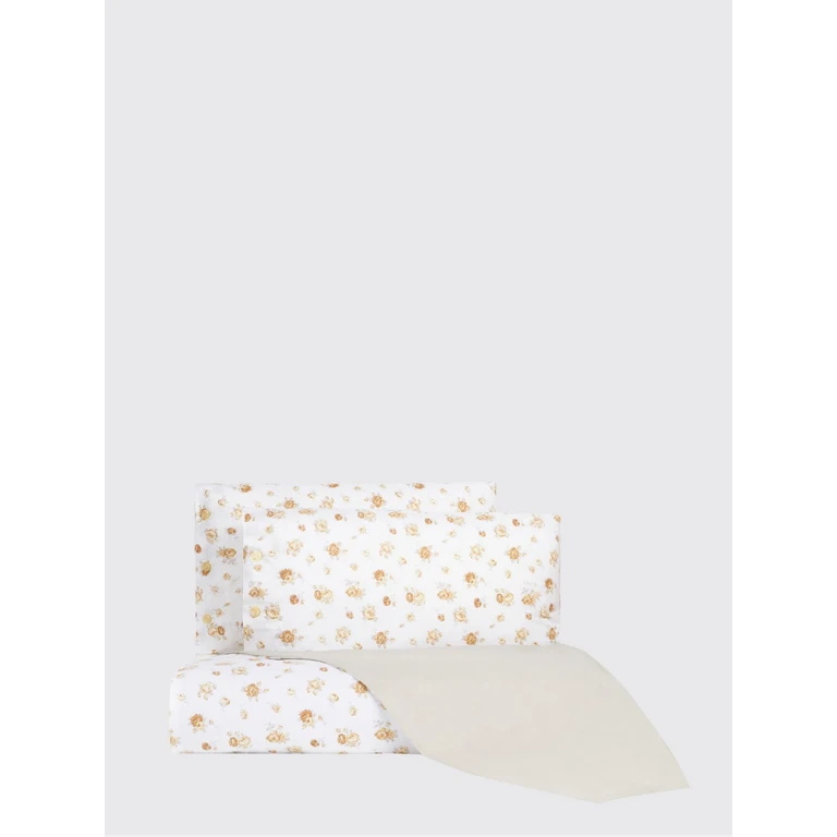 Dora Floral Print Single Duvet Cover Set in Cotton Percale (2021513NATURALE)