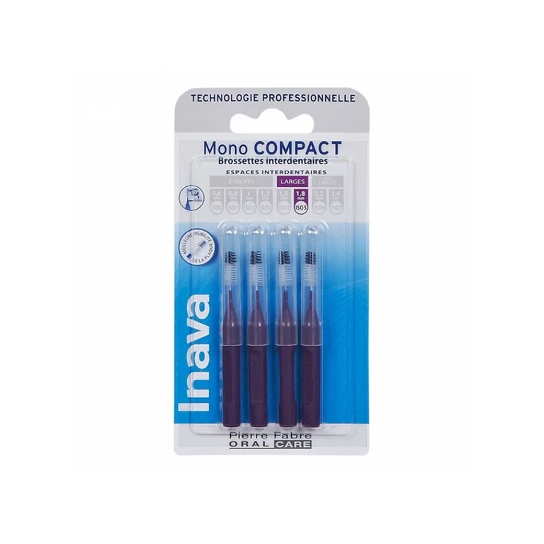 Mono Compact Interdental Brushes Wide 1.8mm Purple x4