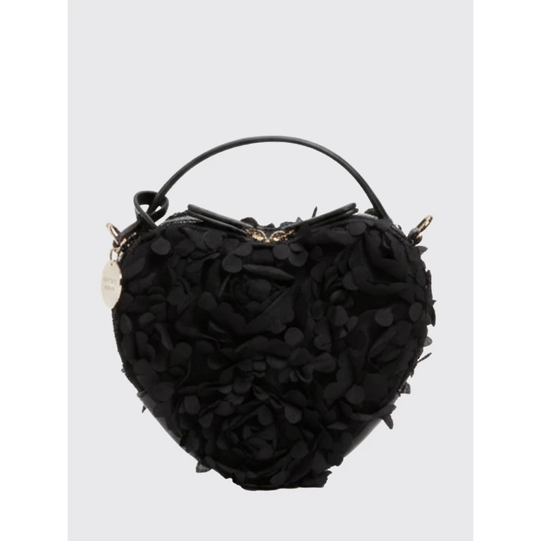 Heart-Shaped Bag in Synthetic Leather and Fabric (261AA701200006)