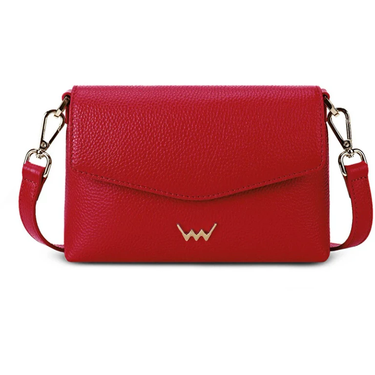 Women's Leather Crossbody Bag Leyra Red