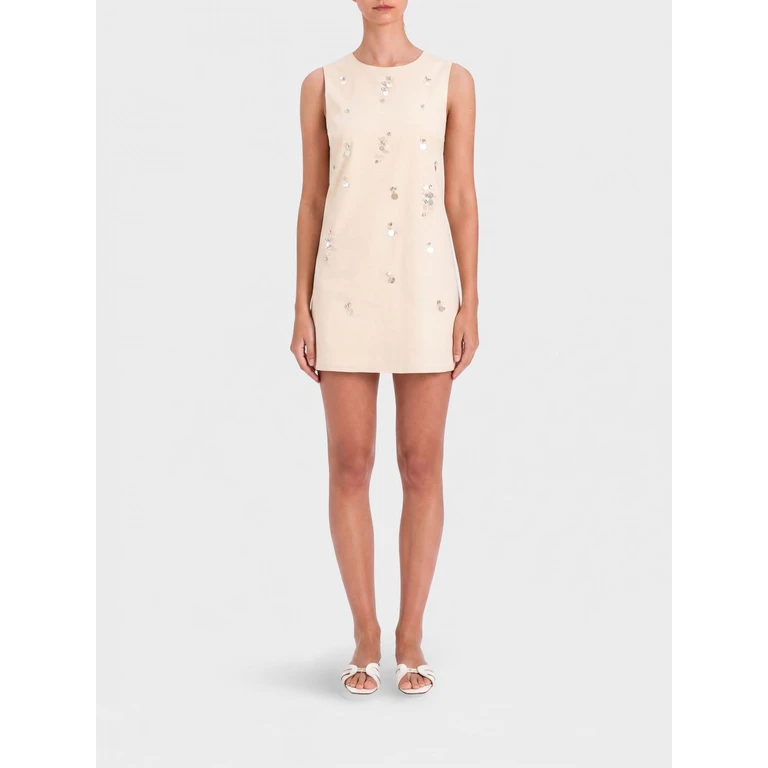 Cotton Mini Dress with Sequins (261AT201413362)