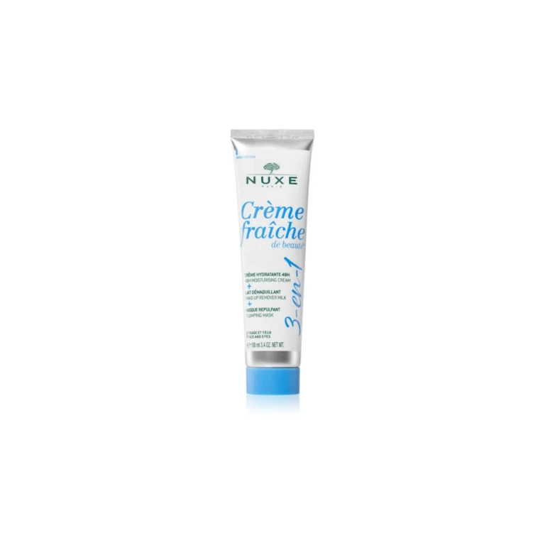Nuxe Fresh Beauty Cream 3 in 1 - 48H Moisturizing Cream + Make-up Removing Milk + Plumping Mask 100ml