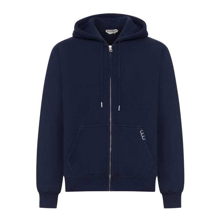 Felpa con cappuccio e zip J.W.Anderson Blu navy