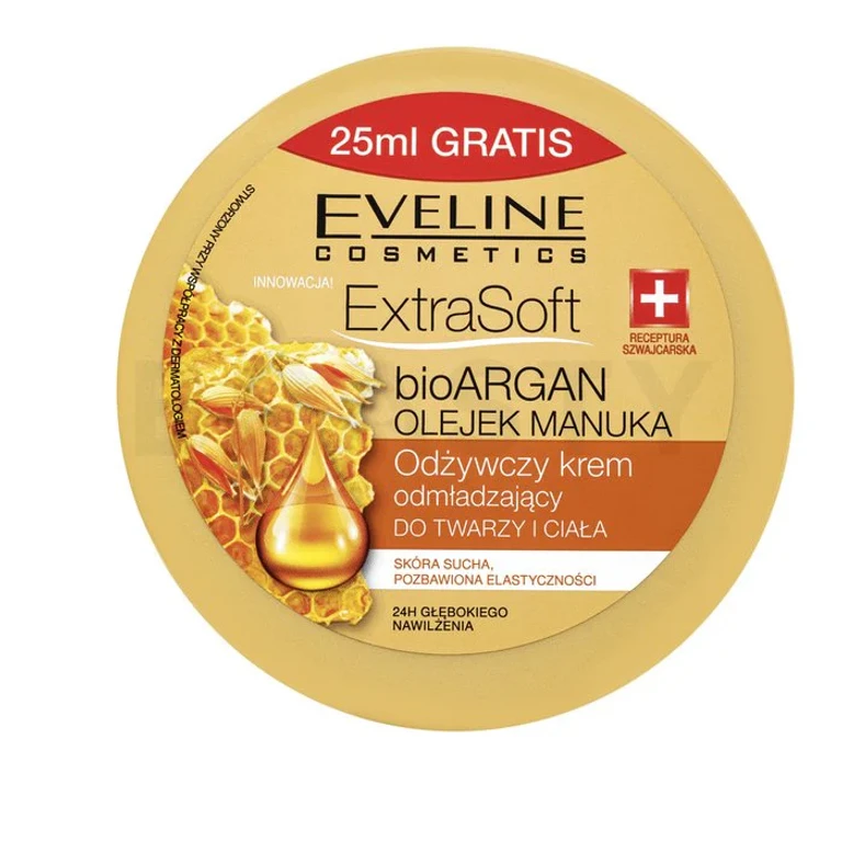 Eveline Extra Soft BioARGAN Manuka Oil Face and Body Cream 175 ml