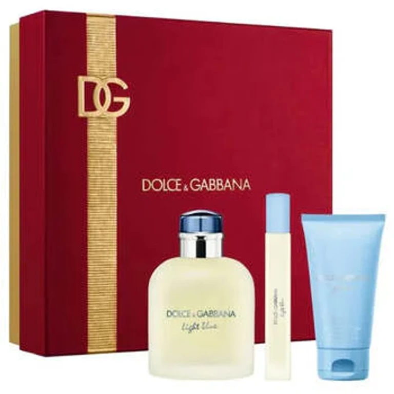 Dolce Gabbana Light Blue for Men Gift Set EDT 125 ml, shower gel 50 ml, and mini EDT 10 ml 125 ml