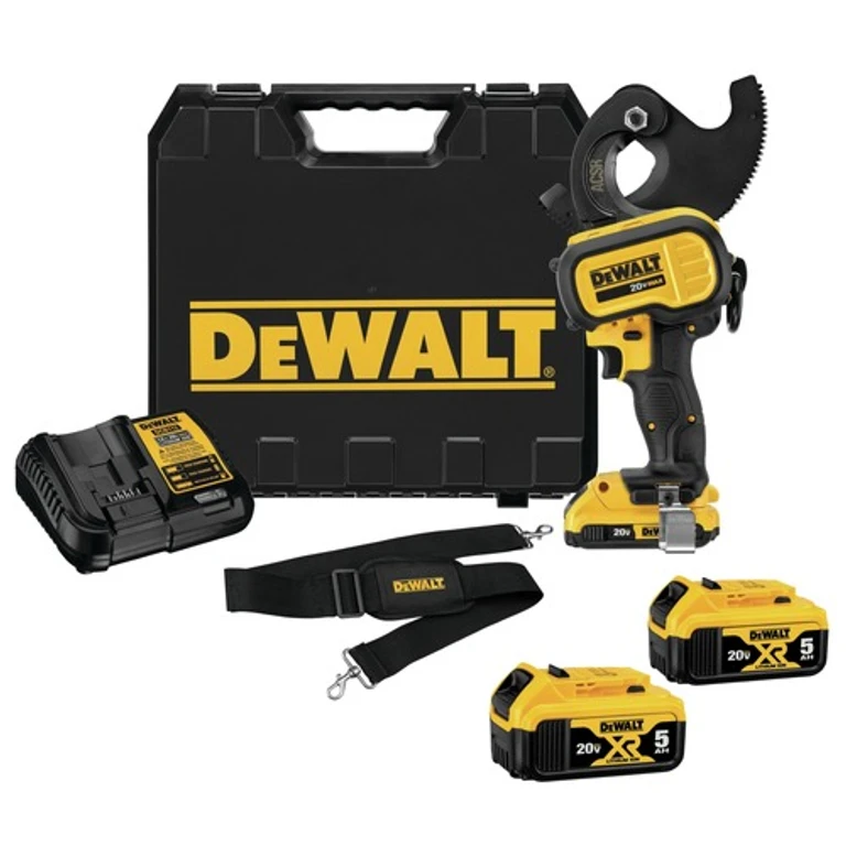 DCE155D1DCB205-2-BNDL 20V MAX Cordless ACSR Cable Cutting Tool Kit with 2 Ah Compact Battery and (2-Pack) 5 Ah Lithium-Ion Batteries Bundle