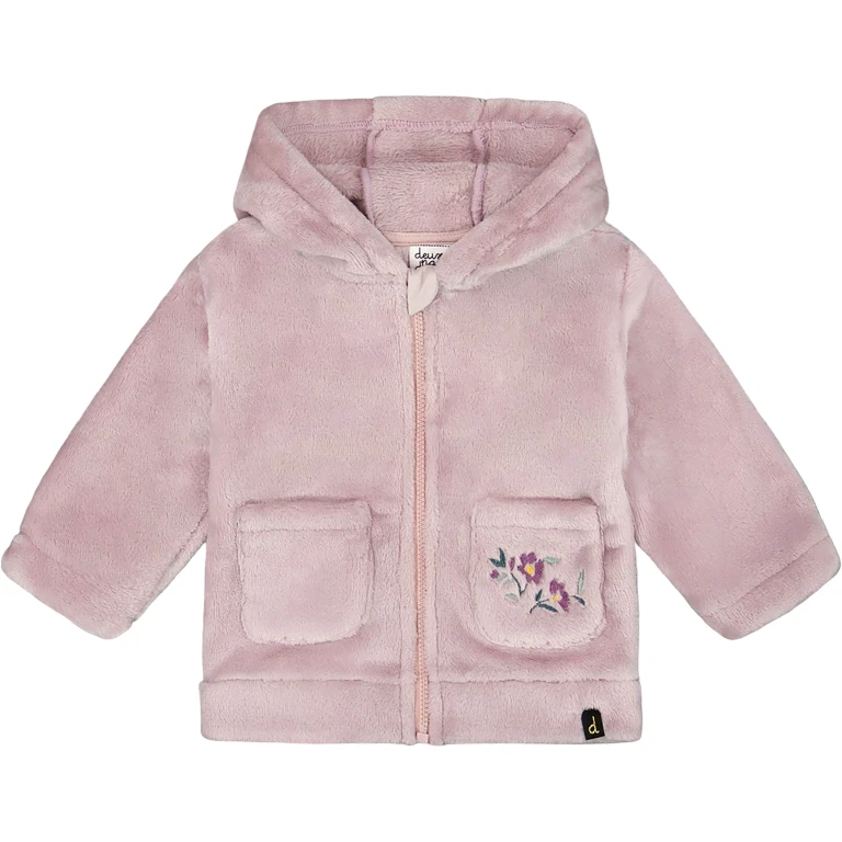 Hooded Zip Plush Jacket - Baby Girl