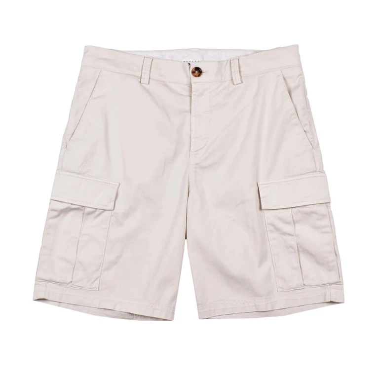 Off White Cargo Style Shorts