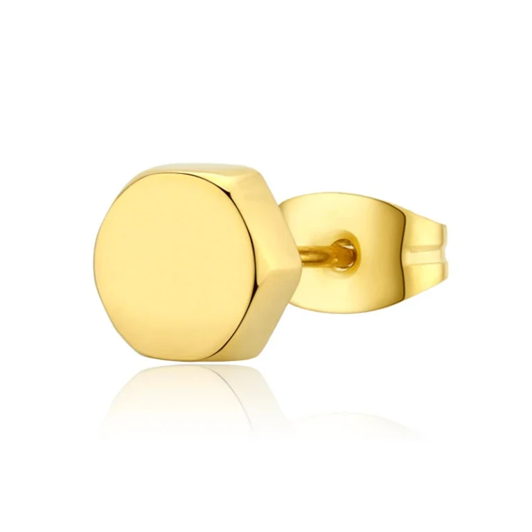 Single Stud Earring in Steel Snap Snp22