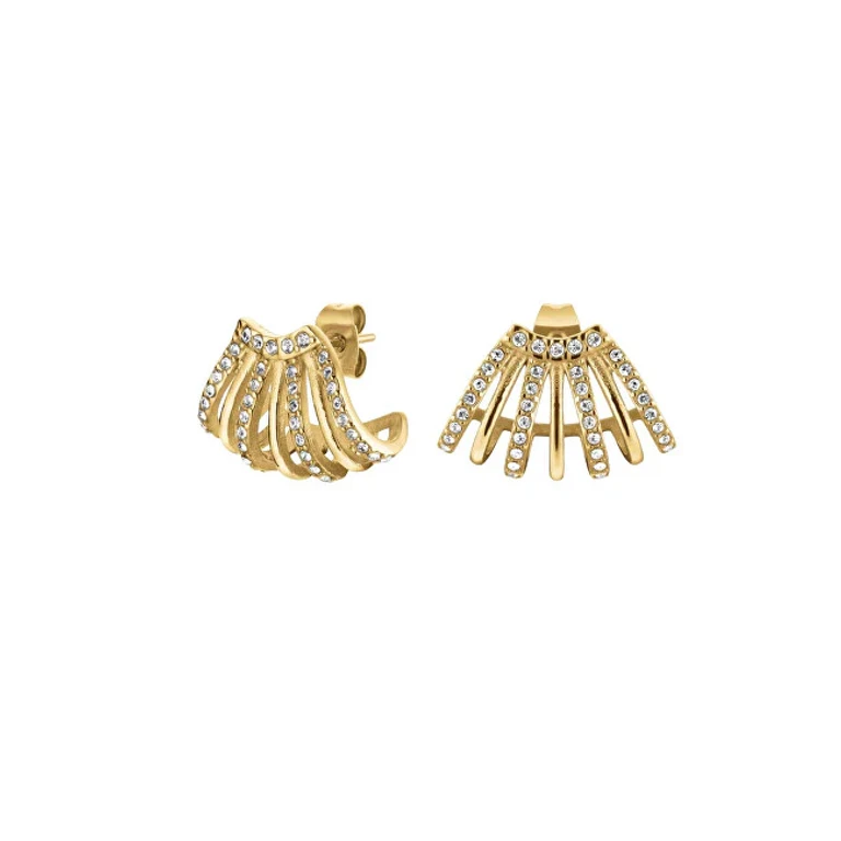 Dazzling Gold-Plated Earrings with Crystals Swarovski Jeccg-J1029