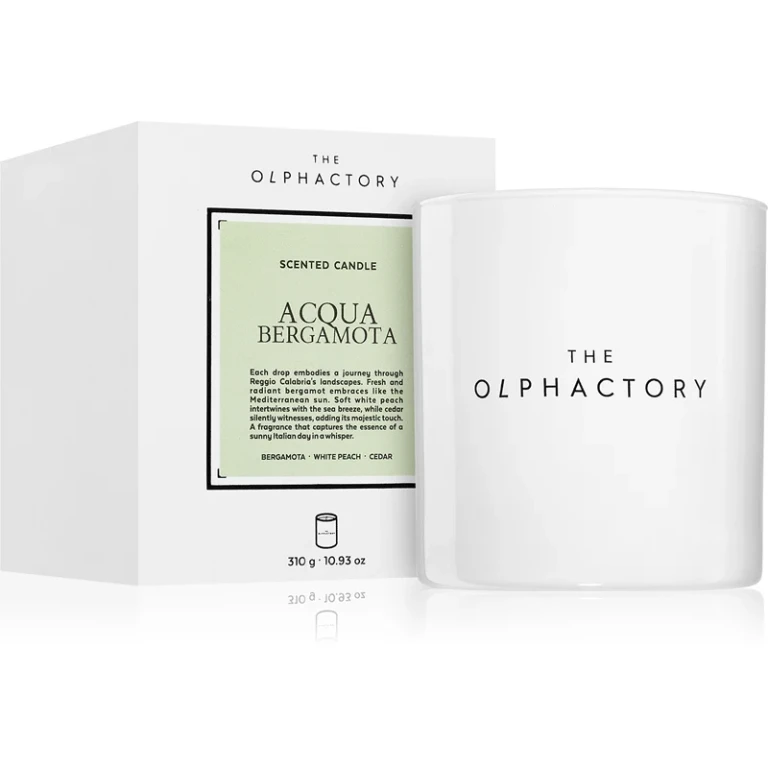 The Olphactory White Insignia Acqua Bergamota Scented Candle 310g