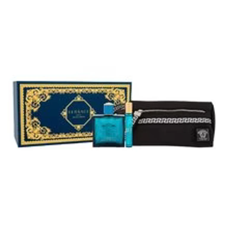Eros Eau de Parfum Premium gift set EDP 100 ml, mini EDP 10 ml and 100 ml pouch