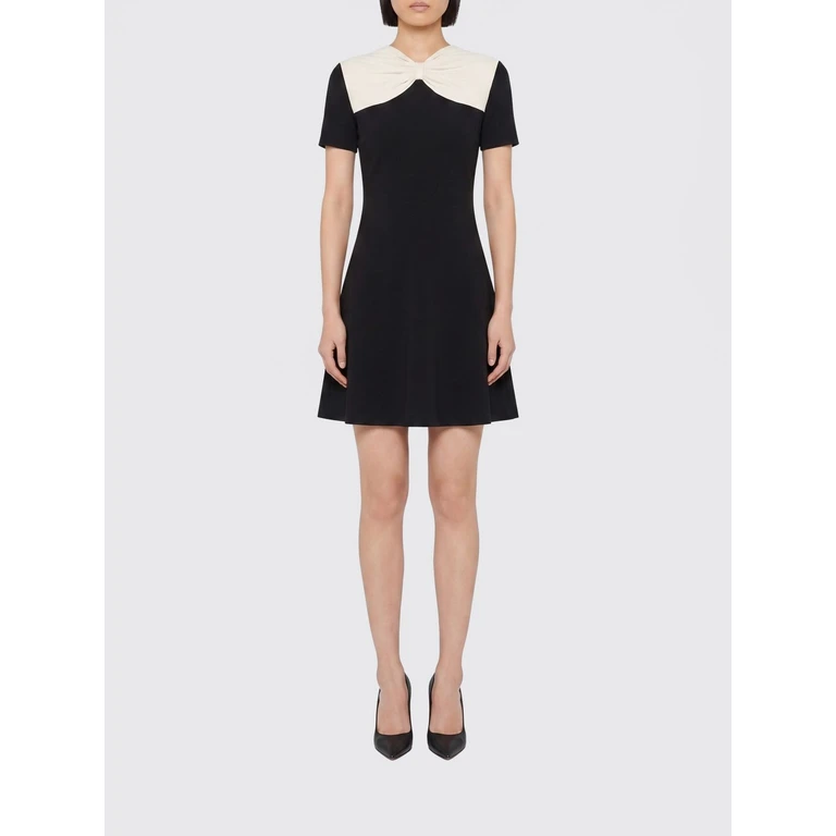 Viscose Blend Mini Dress with Bow (8B3KD14TA2P0NA)