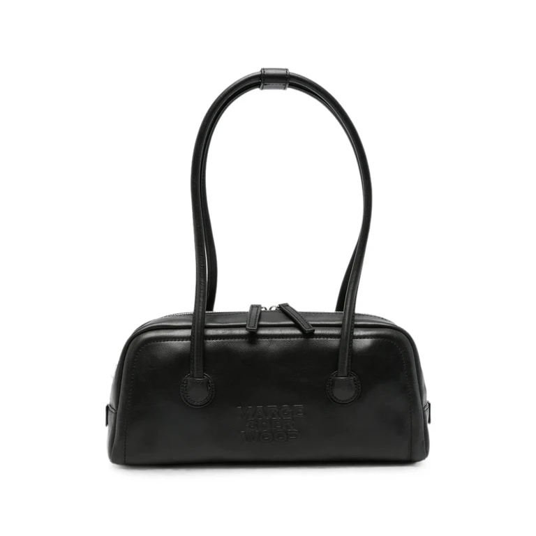 Soft Boston Logo-debossed Leather Shoulder Bag