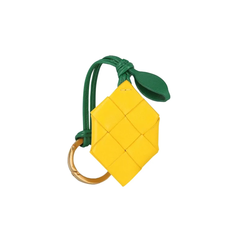 Lemon Leather Keyring