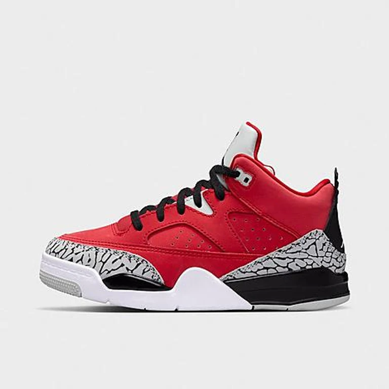 Little Kids Air Son of Mars Low Freizeitschuhe in Fire Red/Grey Mist/White