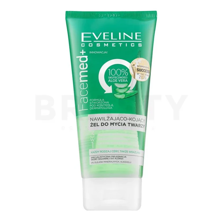 Eveline FaceMed+ 100% Aloe Vera Hydrating and Soothing Face Cleanser 150 ml