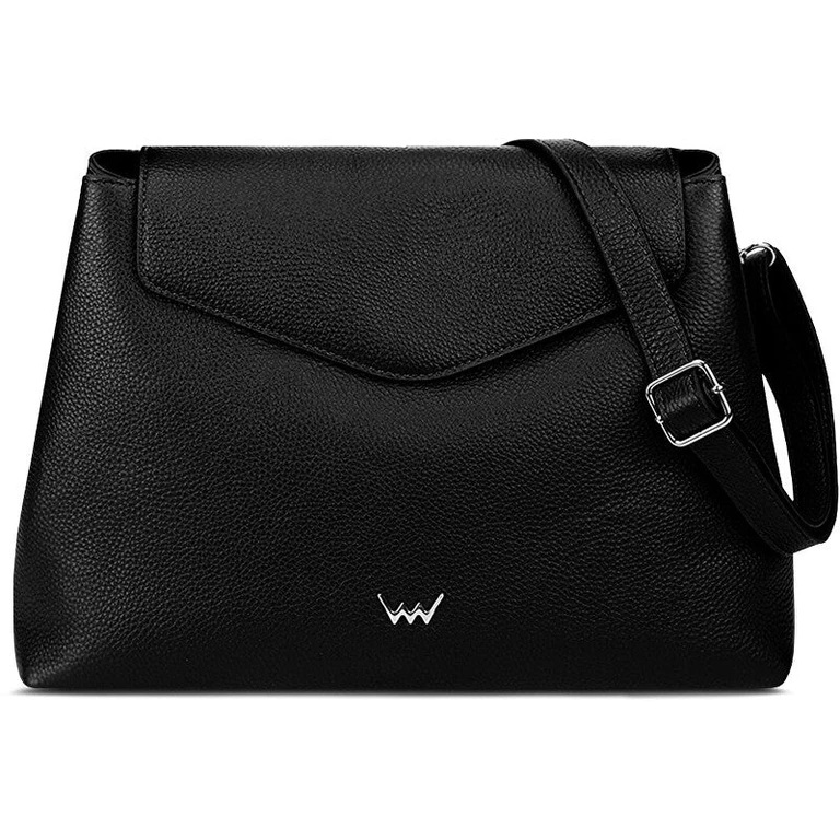Women's Black Leather Handbag Veyra