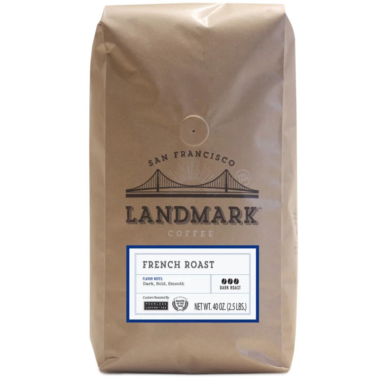 Landmark Dark Roast Whole Bean Coffee, French Roast, 40 oz.
