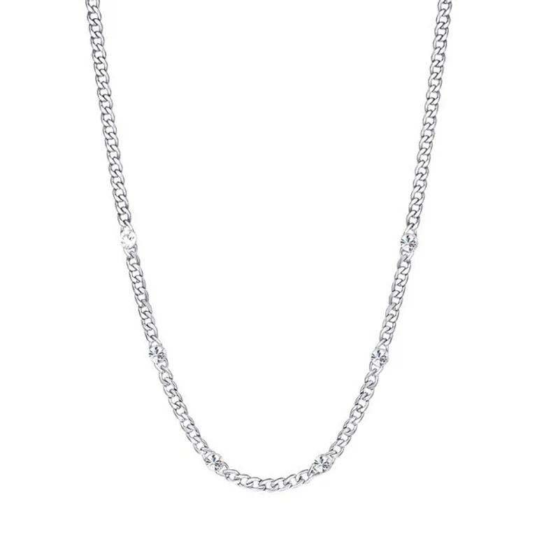 Steel necklace with Symphonia crystals BYM83