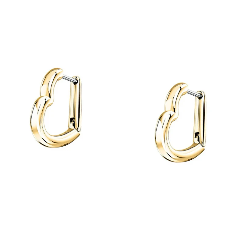 Heart-Shaped Earrings in Gold-Plated Steel Creole Saup29