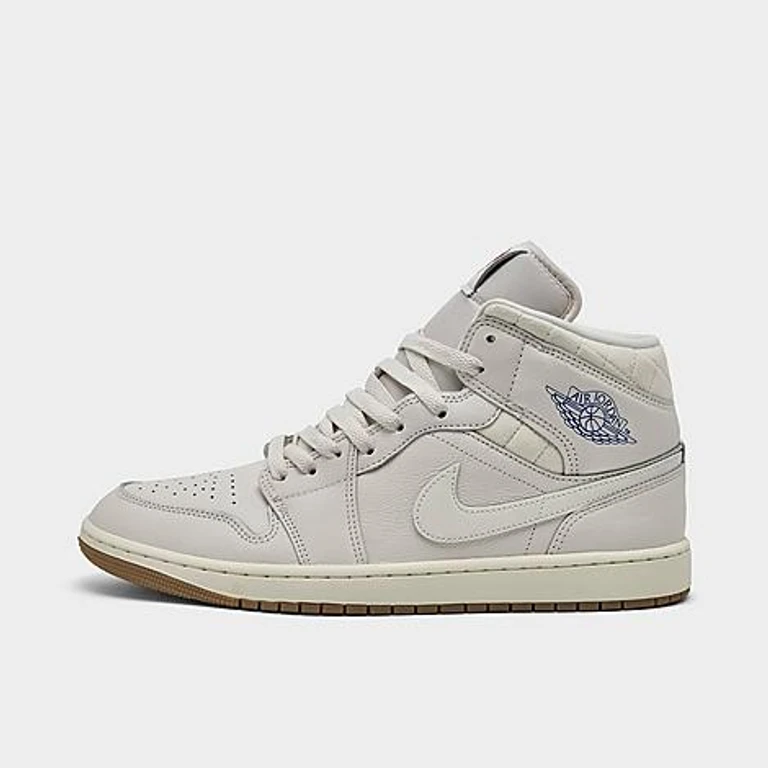 Jordan Men's Air Retro 1 Mid SE Casual Shoes in Phantom/Sail/University Red Size: 7.5