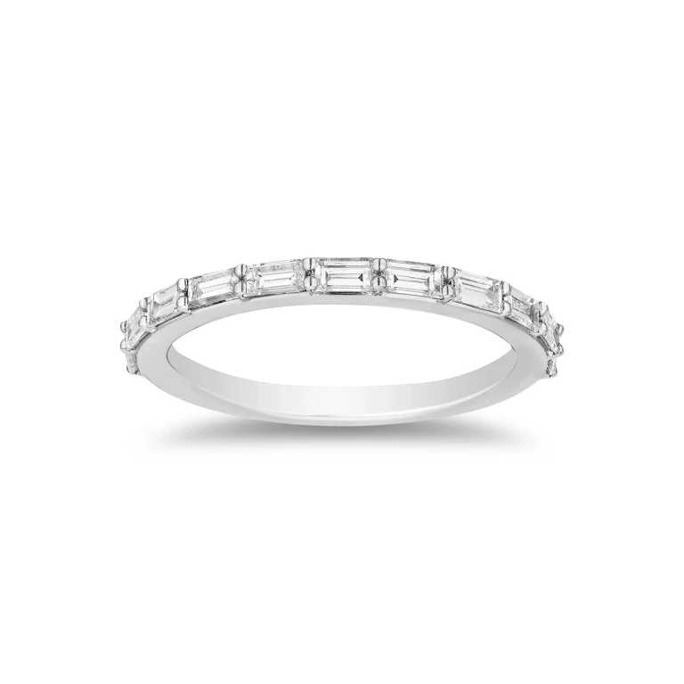 0.55 CT. TW Baguette Cut Diamond Band in 14K Gold- 4:- 4
