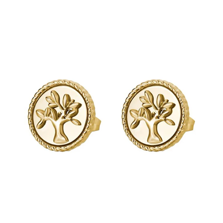 Timeless Gold Plated Tree of Life Chakra Earrings BHKE143