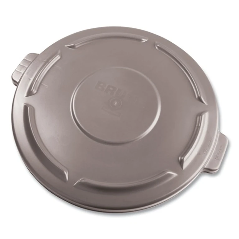 22.25 in. BRUTE Self-Draining Flat Top Lids for 32 gal. Round BRUTE Containers - Gray
