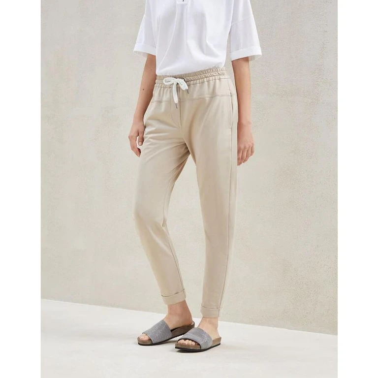 Almond Tailored Drawstring Trousers