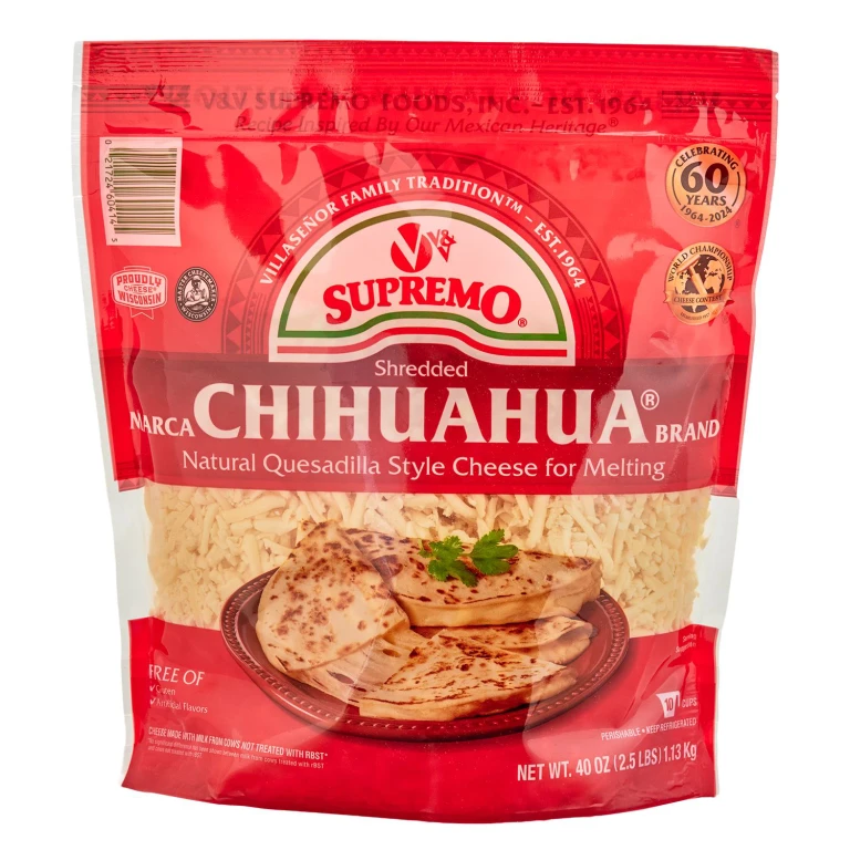 Queso Chihuahua Shredded Quesadilla Cheese, 2.5 lbs.