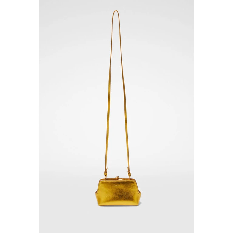 Women'S Giallo Scuro Leather Shoulder Bag