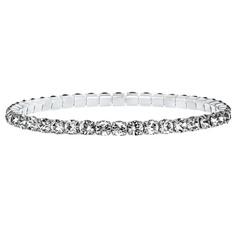 Crystalp Elastic Tennis Bracelet with Transparent Crystals Swarovski Aura 22270.Cry.E