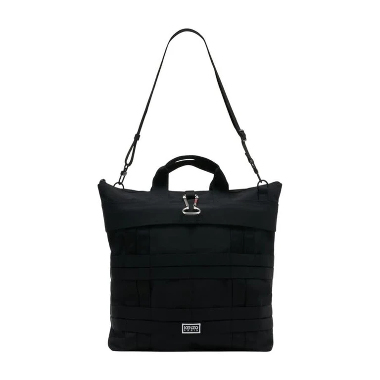 Quilted Nylon Tote Bag â Black