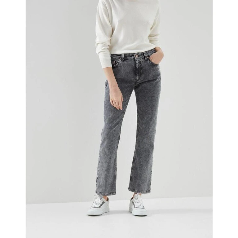 Slate Straight-Leg Denim Trousers