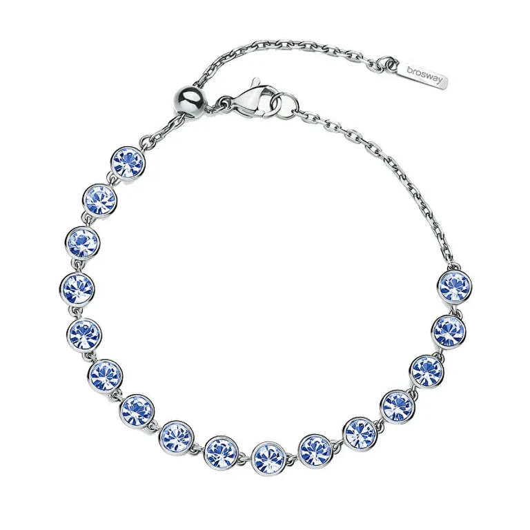 Dazzling Steel Bracelet with Blue Symphonia Crystals BYM152