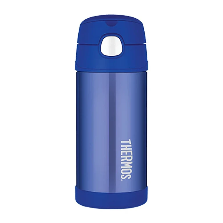 FUNtainer Baby thermos with straw - blue 355 ml