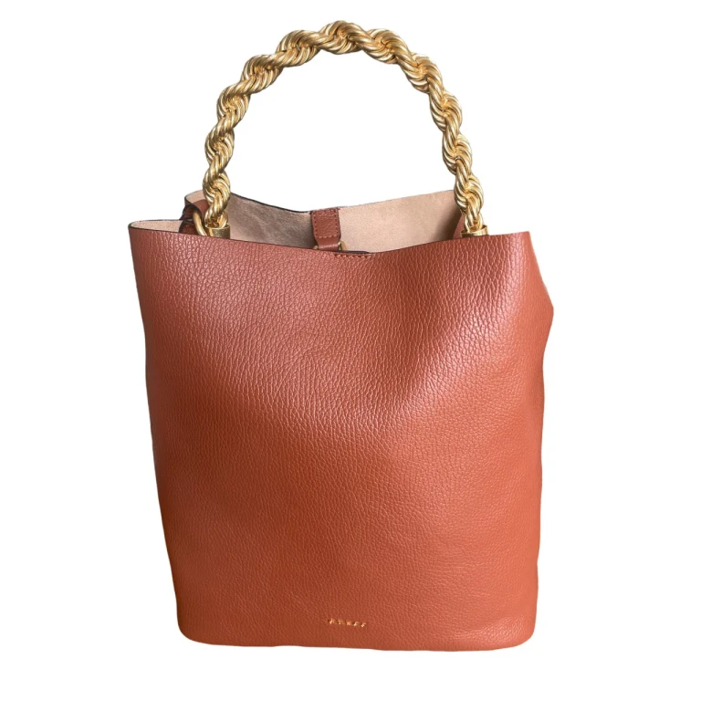 , jeans, fabric bag, cognac, HWAIDML2301COG, women