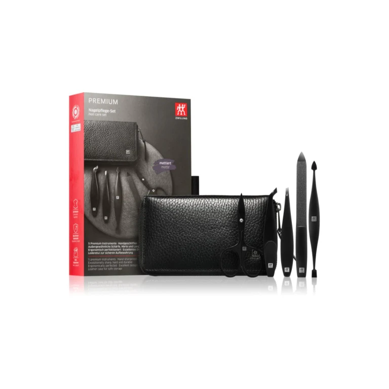 Premium Black 5 Piece Men's Manicure Set