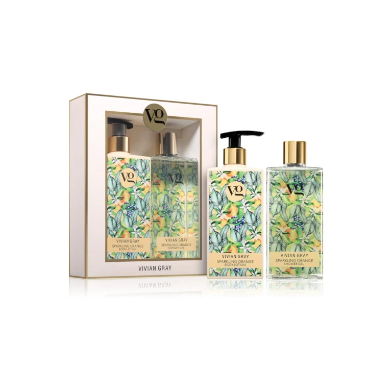 Set shower gel and body lotion with sparkling orange
