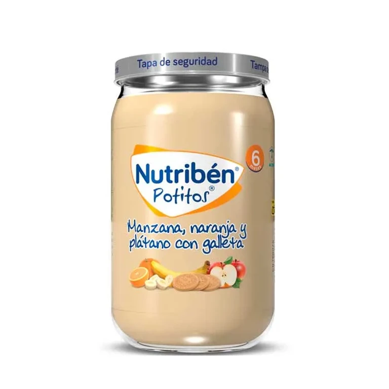 Nutribén Apple, Orange, Banana, Banana and Cookies Baby Food 235g