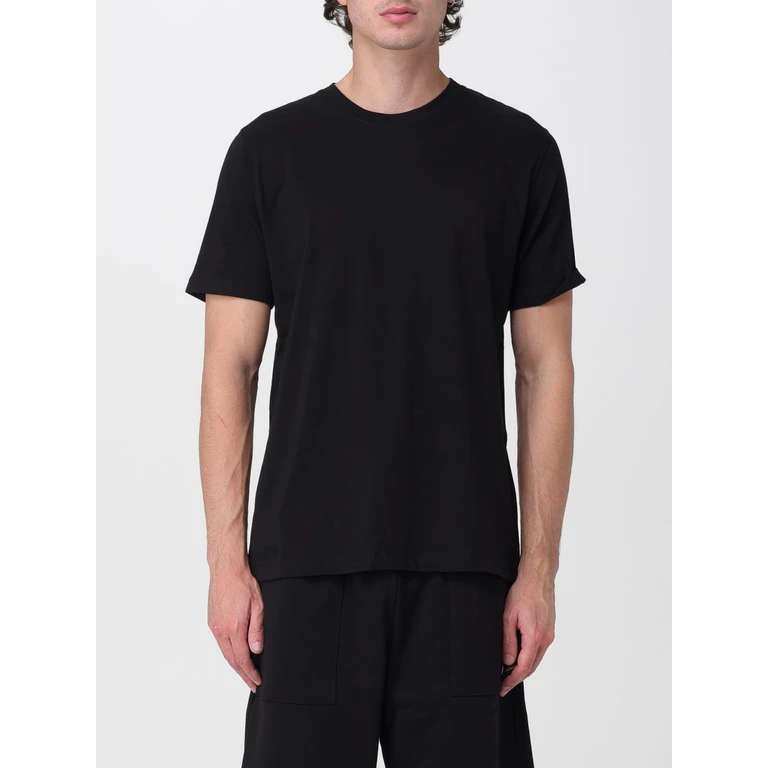 Cotton T-Shirt with Teddy Bear Graphic Print (55535NERO)