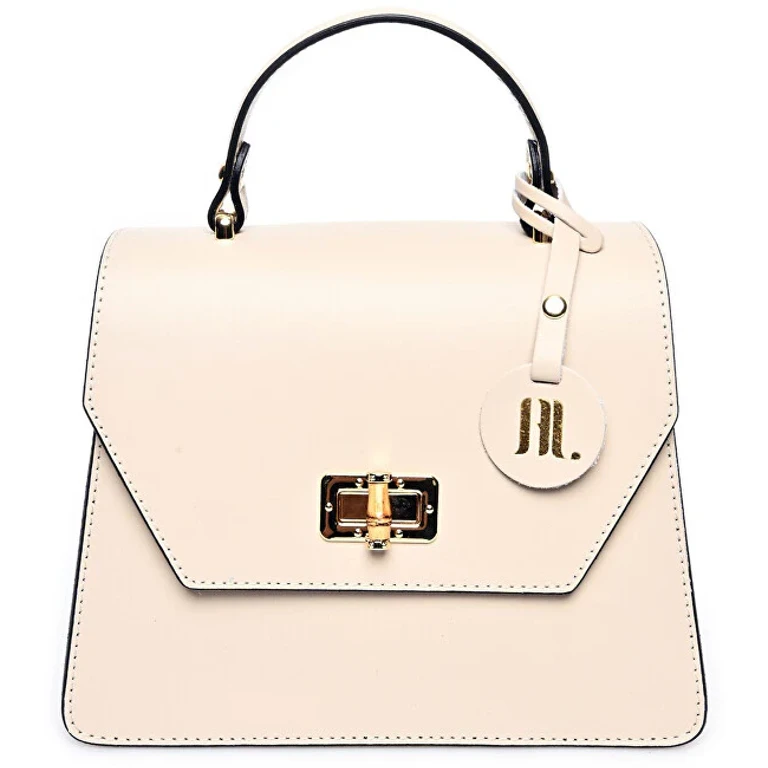 Women's Cream Leather Crossbody Bag