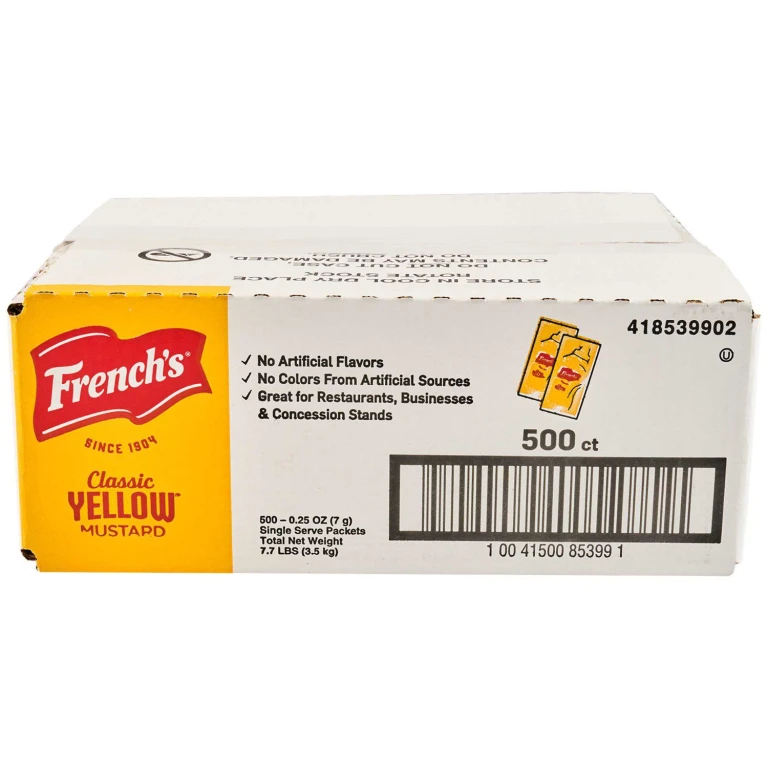 Mustard Single-Serve Packets, 5.5 g., 500 ct.
